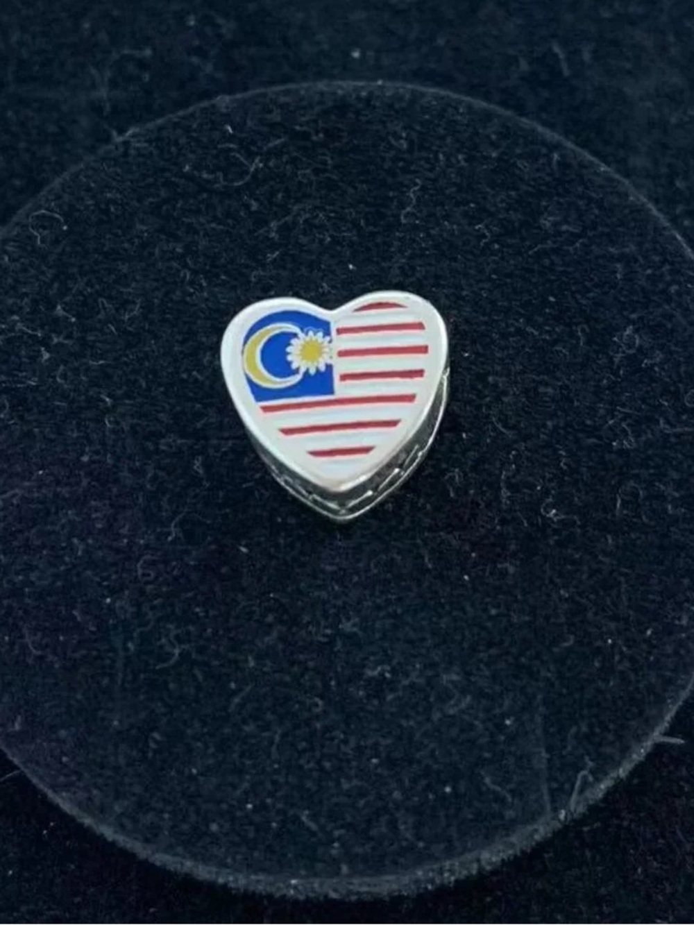 Pandora Heart Flag Enamel Charm in Blue, Red, White and Yellow